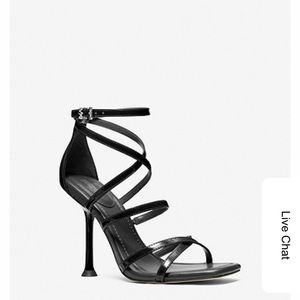 Michael kors patent black strappy sandal